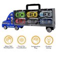 thumbnail image 3 of Transporteur de Camions Jouets Incluant 6 Voitures de Course Rapides à Friction, Grand Ensemble de Gréement de Camions avec Poignée Pliable, 3 of 7