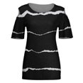 thumbnail image 2 of Birdeem Fashion Woman Round Neck Printing Short Sleeve T Shirt Blouse Tops Sweatshirt, 2 of 5