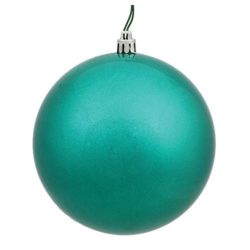 Vickerman Boule Décorative Pailletée Turquoise de 10 Po