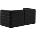 thumbnail image 4 of Meridian Furniture Quincy Canapé Modulaire en Velours Noir, 4 of 27