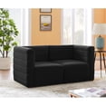 thumbnail image 3 of Meridian Furniture Quincy Canapé Modulaire en Velours Noir, 3 of 27