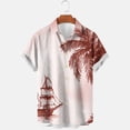 thumbnail image 2 of Weiqiqre Men's T-shirts Loose Fit, Floral Print Tropical Button Down Shirts, 2 of 3
