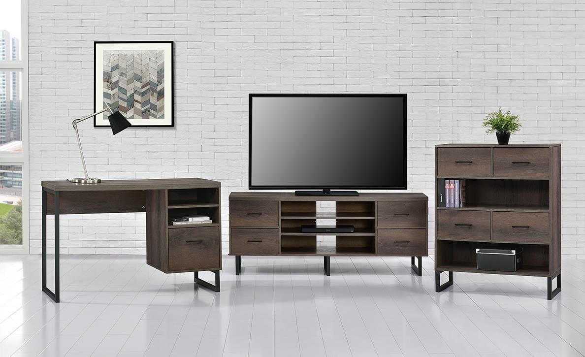 Candon Computer Desk, Medium Brown