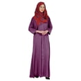 thumbnail image 2 of Bimba Vêtements Islamiques pour Femmes Longue Robe de Prière Maxi avec Hijab Imprimé Abaya en Rayonne Robe Musulmane à Boutons devant, 2 of 7