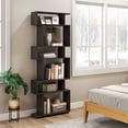 thumbnail image 4 of Costway 6-tier Storage Bookshelf S-shaped Geometric Bookcase with Anti-toppling Kits Black, 4 of 9