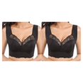 thumbnail image 4 of mmirethe Ribless Bra Lace Offers Skin-Friendly And Breathable Comfort For Women Widened Shoulder Strap Is Stable And Does Not 3XL 2Set, 4 of 6