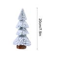 thumbnail image 3 of SouMaox Wooden Christmas Tree, Snow Flocked Cedar Design, Round Base Stability, Tabletop Festive Ornament for Party Decor, 3 of 9