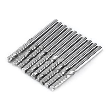 10 Pièces Fraise En Spirale Carbure De Tungstène Fraises En Bout En Spirale Fraise à Cannelure Unique CNC Mèches De Routeur Tige De 4mm