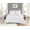 White, variant on Swift Home Dot Clip Textured Duvet Cover Set, Soft All Season Bedding with Zipper Closure, Queen, Misty Blue