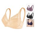thumbnail image 2 of Lace , Push Up  Adjustable Shoulder Straps Gathered Full Coverage Deep V  For Everyday Wear Purple,Black,Skin Color,Blue, 2 of 6