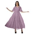 thumbnail image 4 of Moomaya Robe d'Été en Coton Slub Imprimée pour Femmes Grande Taille Robes pour Dames, 4 of 4