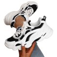 thumbnail image 3 of XIAQUJ Chaussures de Course à Lacets pour Femmes Chaussures de Sport Espadrilles Blanches Espadrilles Mode pour Femmes Noir 8(40), 3 of 6