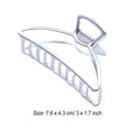 thumbnail image 4 of maskred Pinces de Mode Grand Style Simple à Portée de Main Style Simple Robuste Exquis Accessoires Barrettes pour Femmes Argent/arc 1Set, 4 of 6