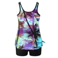 thumbnail image 4 of UPPADA Two Piece Tankini Swimsuits for Women High Waisted 2 Piece Bathing Suits Floral Print Tankini Set Tummy Control Modest Swimwear for Holiday High Waisted Swimsuit Multicolor,M, 4 of 6