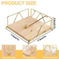 thumbnail image 2 of 2 PCS Napkin Holder for Table, Gold Napkin Holder with Weighted Arm, Metal Napkin Dispenser with Wood Base, Paper Napkin Holder for Kitchen Restaurant, 2 of 7