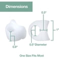 thumbnail image 5 of Gel Toe Separators for Overlapping Toes, Bunions, Big Toe Alignment, Corrector and Spacer - 4 Pack (White) Large, 5 of 5