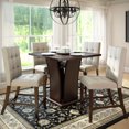 thumbnail image 4 of CorLiving Bistro Cappuccino Wood Veneer Counter Height Dining Set, 4 of 7