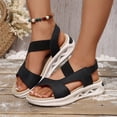 thumbnail image 2 of Platform Walking Sandals for Women 2025 Comfortable Air Cushion Open Toe Footbed Work Summer Shoes, 2 of 6