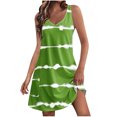 thumbnail image 1 of Penkiiy Robe d'Été Décontractée pour Femmes avec Poches Robe de Plage Bohème d'Été Robe T-Shirts Florale Robe Débardeur Ample Col en V S Vert, 1 of 6