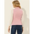 thumbnail image 4 of INSPIRE CHIC Veste Zippée pour Femme Sans Manches Anorak Gilet Utilitaire Veste avec Poches P Rose, 4 of 5