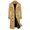 Khaki, variant on zfhfof Men's Notched Collar Trench Coat Double Breasted Long Winter Pea Coats Slim Fitted Casual Business Wool Overcoat Jacket