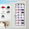 thumbnail image 3 of Hat Rack Hat Organizer For Baseball Caps 24 Mesh Pockets Over The Door Hat Rack Ball Cap Organizer With Over Door Hooks Hanging Cap Holder Organizer Hanger For Hats Storage,Grey, 3 of 7