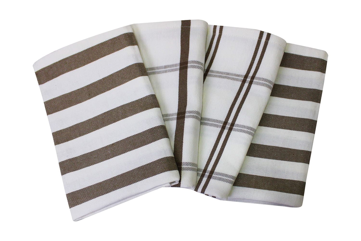 Lot de 4 torchons de cuisine Mainstays, 100 % coton, 40 x 70 cm, taupe