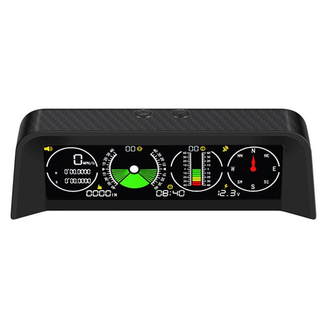 Compteur de Vitesse Numérique GPS Headup Display LED Inclinomètre Multifonctionnel Angle et Inclinaison avec Vitesse/temps/altitude/rouleau