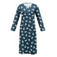 thumbnail image 3 of Babysbule Liquidation Robes d'Automne pour Femmes Mode Femmes Décontracté Élégant Col Rond Imprimé Été Manches Longues Poches Robe, 3 of 5
