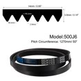 thumbnail image 2 of 2 Pack 500J6 PJ V-Ribbed Belt 6 Ribs 50" Length x 0.55" Width x 0.14" Height, EPDM Rubber Micro V Belt, 2 of 5