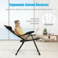 thumbnail image 4 of Gymax Lot de 4 Chaises Pliantes Chaises Inclinables Réglables avec Appuie-Tête Patio Jardin Noir, 4 of 10