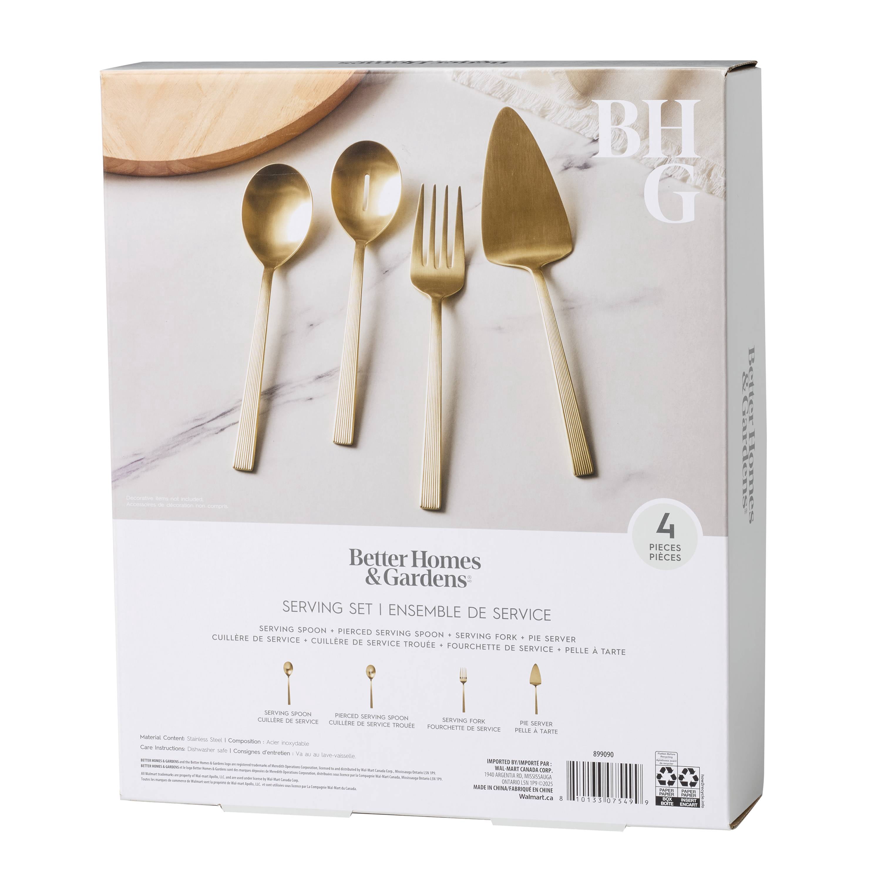 Ensemble de service en satin River Gold de Better Homes and Gardens, 4 pièces