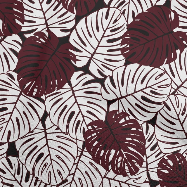 oneOone Tissu Polyester Spandex Marron Tropical Projets de Couture Tissu Imprimé au Mètre 56 Pouces de Large