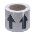 thumbnail image 1 of Unique Bargains Directional Flow Arrow Tape 4'x65', Adhesive Pipe Identification Marking Stickers, Black on Gray, 1 of 5