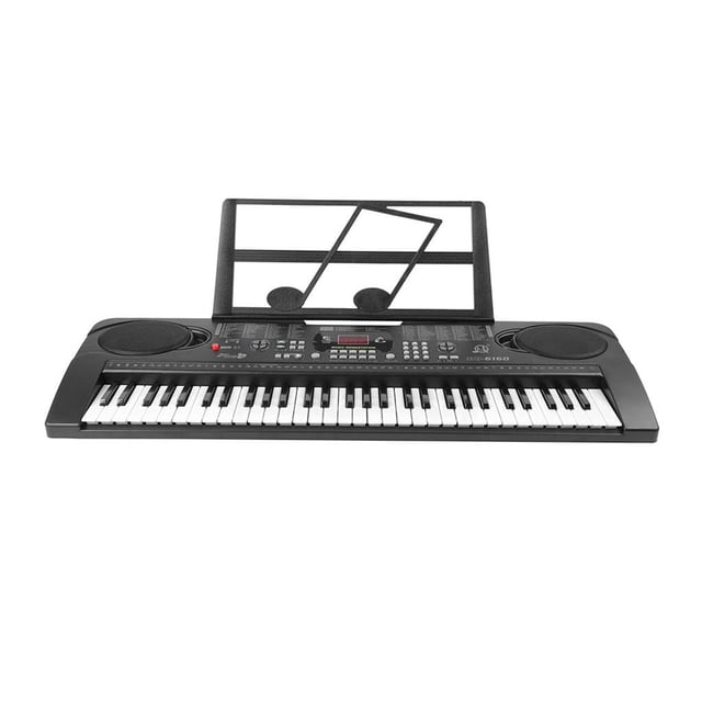 Portable Electric Piano 61 Keys Touch display set Instrument with Mic Full-Size Keys Battery Operate Stand Birthday Gift for Recording Kids