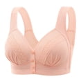 thumbnail image 1 of ManxiVoo Front Closure Wireless Bra for Women Full Coverage Comfortable Support Minimizer Bralette Non Padded Everyday Wear M Size Light Pink, 1 of 5
