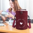 thumbnail image 1 of TIMIFIS Lunch Boxs Round Lunch Box Bag Handheld Portable Lunch Bag With Rice Insulation Lunch Box Bag Thickened Aluminum Foil Insulation Bag New Home Essentials, 1 of 6