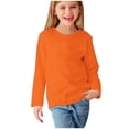 thumbnail image 1 of vdgthytj Chemises à Manches Longues pour Enfants Col Rond Décontracté Couleur Unie Basiques Blouse Basiques pour Garçons Filles, 1 of 7