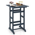 thumbnail image 1 of Costway Outdoor Bar Table All Weather HDPE Patio Table with Wood Grains Bistro Table Navy, 1 of 10