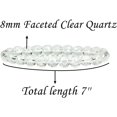 thumbnail image 2 of Bracelet Extensible Unisexe en Perles Rondes de 8 mm en Quartz Clair Facetté Naturel, 2 of 5