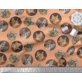 thumbnail image 3 of Soimoi Silk Fabric Cat Face Animal Fabric Prints by Yard 42 Inch Wide, 3 of 3