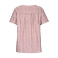 thumbnail image 5 of Pompotops Women Plus Size Short Sleeves V-Neck Print Blouse Pullover Tops Shirt, 5 of 5