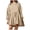 Beige, variante sur Mode Chandail en Molleton Décontracté pour Femmes Manches Longues Robe Col Rond Patchwork Mini Robes Liquidation