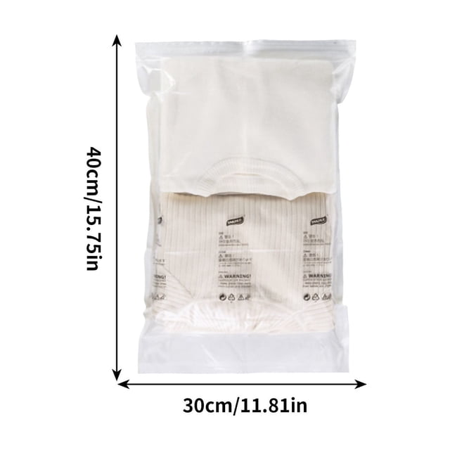 Vacuum Compression Storage Bags - Space Saving Travel & Closet organization, No Pump Needed, Durable Material, JKODE