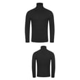 thumbnail image 2 of EGNMCR T-Shirt à Enfiler pour Homme, T-Shirt de Base, Mode Hiver, Décontracté, Couleur Unie, Col Roulé Extensible, Chandails, Blouse, Hauts, Chaud, Manches Longues, T-Shirt, 2 of 5