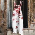 thumbnail image 2 of yoeyez Rompers for Women Summer,Ladies Print Summer Plus Size Long Jumpsuits Sleeveless Adjustable Straps Backless Overalls Jumpsuits With Pockets Red,5XL, 2 of 6