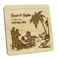 thumbnail image 2 of 10 Custom Engraved Wooden Magnets Rustic Wedding Save The Date Wooden Magnets Persoanlized Gift, 2 of 3