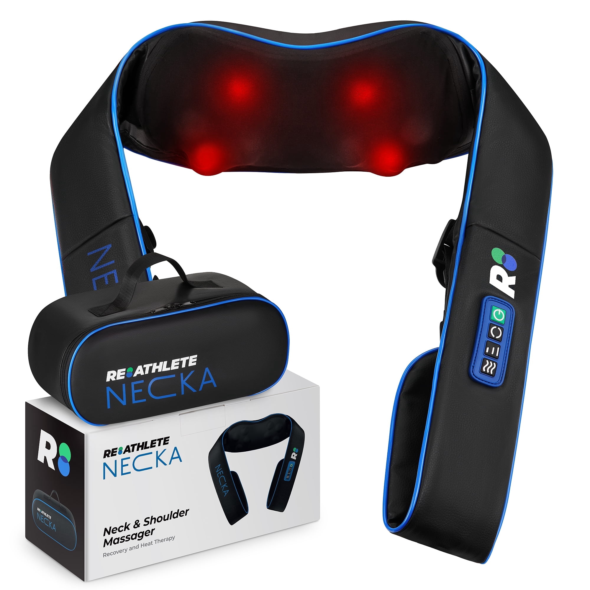 REATHLETE NECKA Neck Massager | Shiatsu Neck & Back Massager with Heat | Massagers for Neck and Back for Neck Pain Relief & Back Pain Relief | Also for Waist & Legs | Back Massager for Back Pain