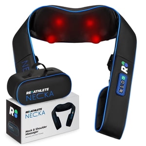 REATHLETE NECKA Cou Massager -Cou Shiatsu & Massager de dos avec chaleur , masseurs pour le cou et le dos pour le soulagement de la douleur de cou & Relief de la douleur arrière également pour la taille & Massage du dos pour douleurs au dos
