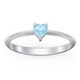 thumbnail image 2 of Heart Birthstone Ring - Blue Topaz (December), 2 of 6